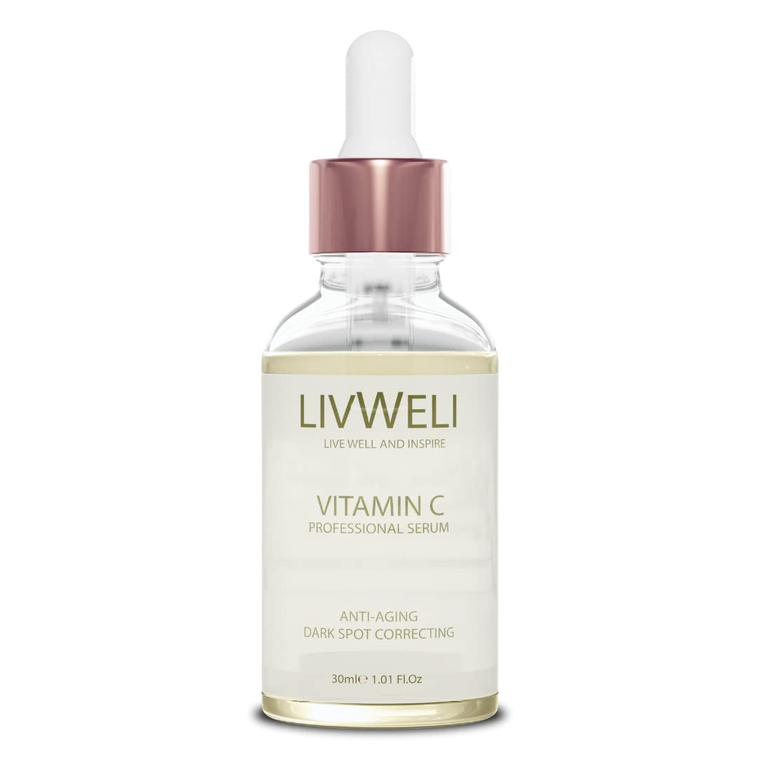 Livweli Vitamin C Serum with Hyaluronic Acid, Vitamin E and Kojic Acid