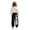 Black-13, variant on WhouRiu Girls Casual Sweatpants Letter Graphic Elastic Waist Joggers Pants Kids Comfortable Everyday Trousers With Pockets,13-14 Years