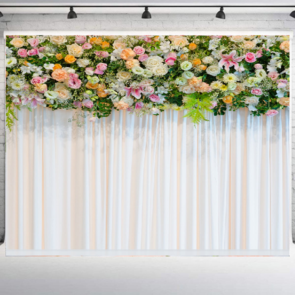 3X5FT 5X7FT Rose Flower Wall Backdrops Wedding Party Decor Photo Background