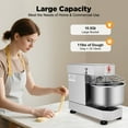 thumbnail image 3 of 750W Commercial Food Mixer Dual Rotating Dough Kneading Machine Stainless Steel, 3 of 11