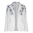 thumbnail image 4 of Aboser White Blazer for Women Business Casual Long Sleeve Jacket Blazers Lightweight Open Front Suit Jackets Work Office Jackets Blazer, 4 of 5
