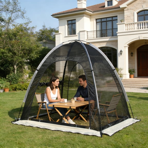 Camping shade tent, portable mesh awning for 2-3 people 71*51*65 inches, easy to set up, with mosquito netting mesh, waterproof and UV resistant Designed for camping, backyard picnic and more