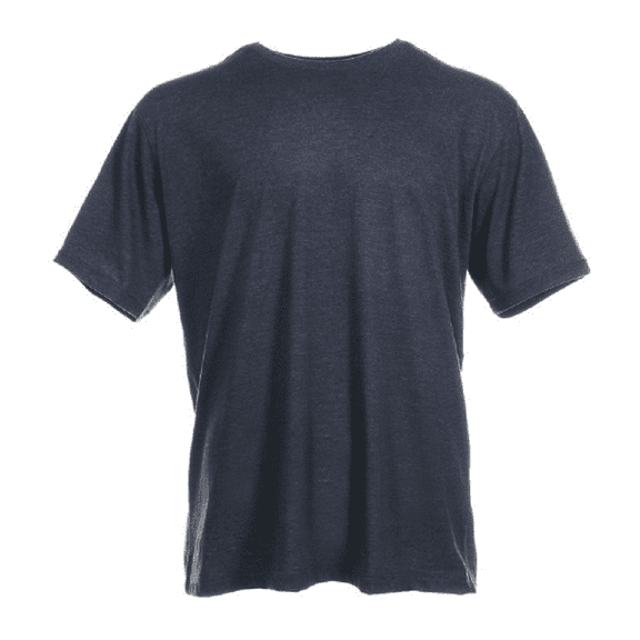 Blue Mountain YMK-1041 Men's Short-Sleeve Crew Neck T-Shirt, Navy Heather, M