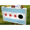 thumbnail image 3 of Chicago Textured Flag Portable 2x3 Bean Bag Toss Cornhole Style Game by BAGGO, 3 of 5