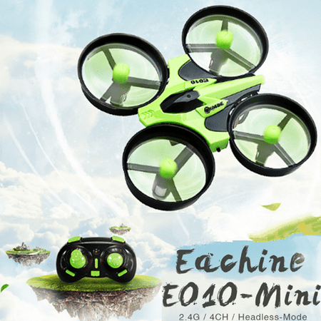 Eachine E010 Mini RC Quadcopter 2.4G 4CH 6-Axis Drone Toy with LED Lights Best Birthday Gifts for Kids