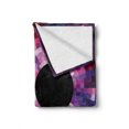 thumbnail image 2 of Abstract Soft Flannel Fleece Blanket, Mosaic Pattern Design Vibrant Colors Tiles Modern Circular Geometric Graphic, Cozy Plush for Indoor and Outdoor Use, 50" x 60", Pink Purple Red, by Ambesonne, 2 of 6