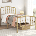 thumbnail image 6 of Yaheetech Metal Bed with Arched Headboard and Footboard, Antique Gold, Twin, 6 of 8