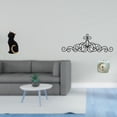 thumbnail image 2 of Escultura De Gato De Resina Y Pergamino Floral De Metal, Decoración De Pared Para Sala De Estar, Dormitorio, Entrada, Patio, Espacios Interiores Y Exteriores., 2 of 8