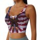 thumbnail image 2 of Fotbe USA Eagle with Spread Wings Sujetador Deportivo Largo sin Aros para Mujer con Almohadillas y Soporte Medio, Transpirable y Absorbente, Camiseta Tipo Chaleco o Tank Top-Medium, 2 of 8