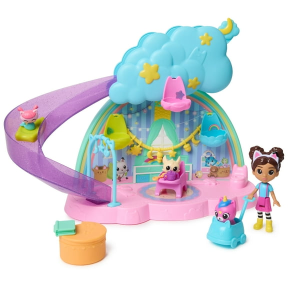 Gabby’s Dollhouse, Kitty Care Ear Purrfect Playroom, 17-Pc Playset with Figures & Accessories for Kids 3 