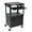 Black, variant on Luxor Adjtable Steel A/V Cart - Cabinet, Pullout-Color:Black