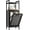 Black, variant on Tilt Out Laundry Hamper, Bamboo Bathroom Cabinet with Pull Out Removable Bag and 2 Tier Storage Shelves, 10 Gal Clothes Basket with Metal Handle, Black