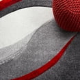 thumbnail image 6 of SAFAVIEH Hollywood Dalton Abstract Area Rug, Grey/Red, 3' x 3' Square, 6 of 11