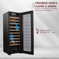 thumbnail image 4 of Schmecke 44 Bottle Compressor Wine Refrigerator, Large Freestanding Wine Cooler, Black, 4 of 8