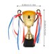 thumbnail image 2 of OULII 2Ud Trofeos Deportivos De Plástico Dorado Con Acabado Delicado Y, 2 of 8