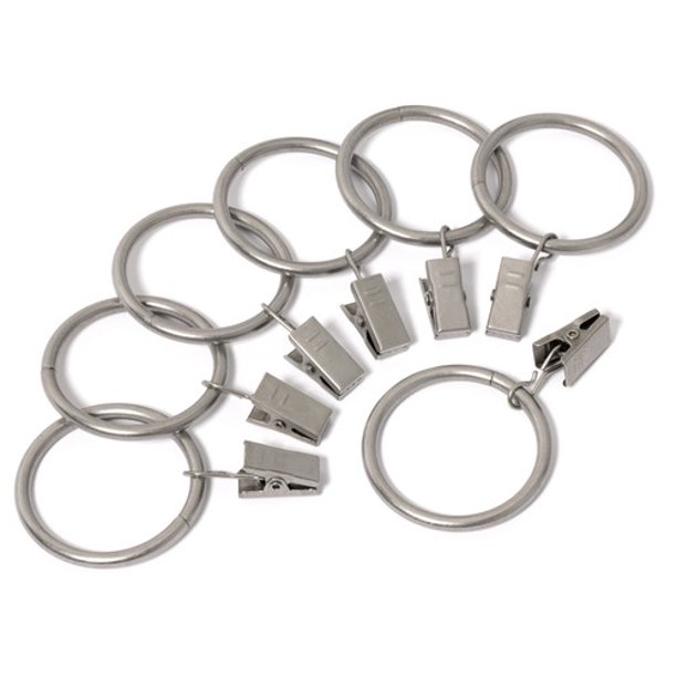 1 1/2 Inch Metal Curtain Clip Rings 1.5", Set of 20