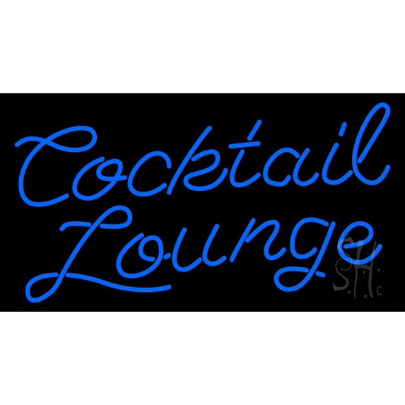 Cocktail Lounge LED Neon Sign 13 x 24 - inches, Clear Edge Cut Acrylic ...