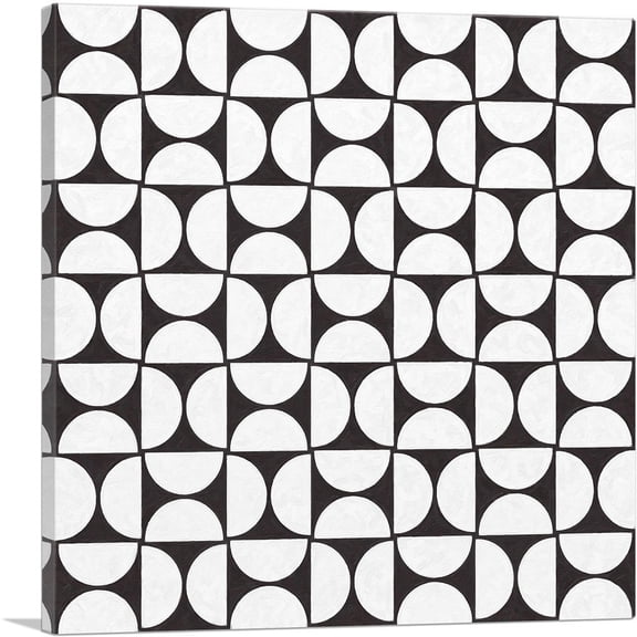 ARTCANVAS Mid-Century Modern Swerve Canvas Art Print - Size: 18" x 18" (0.75" Deep)