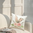 thumbnail image 3 of Darzheoy Easter Throw Pillow Cover, 18 x 18 Inch Rabbit Spring Flower Holiday Party Cushion Case Decoration for Sofa Couch, 3 of 6