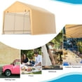 thumbnail image 6 of Gymax 9x17 ft Heavy Duty Carport Canopy PE Car Tent Steel Outdoor Garage Shelter, 6 of 10