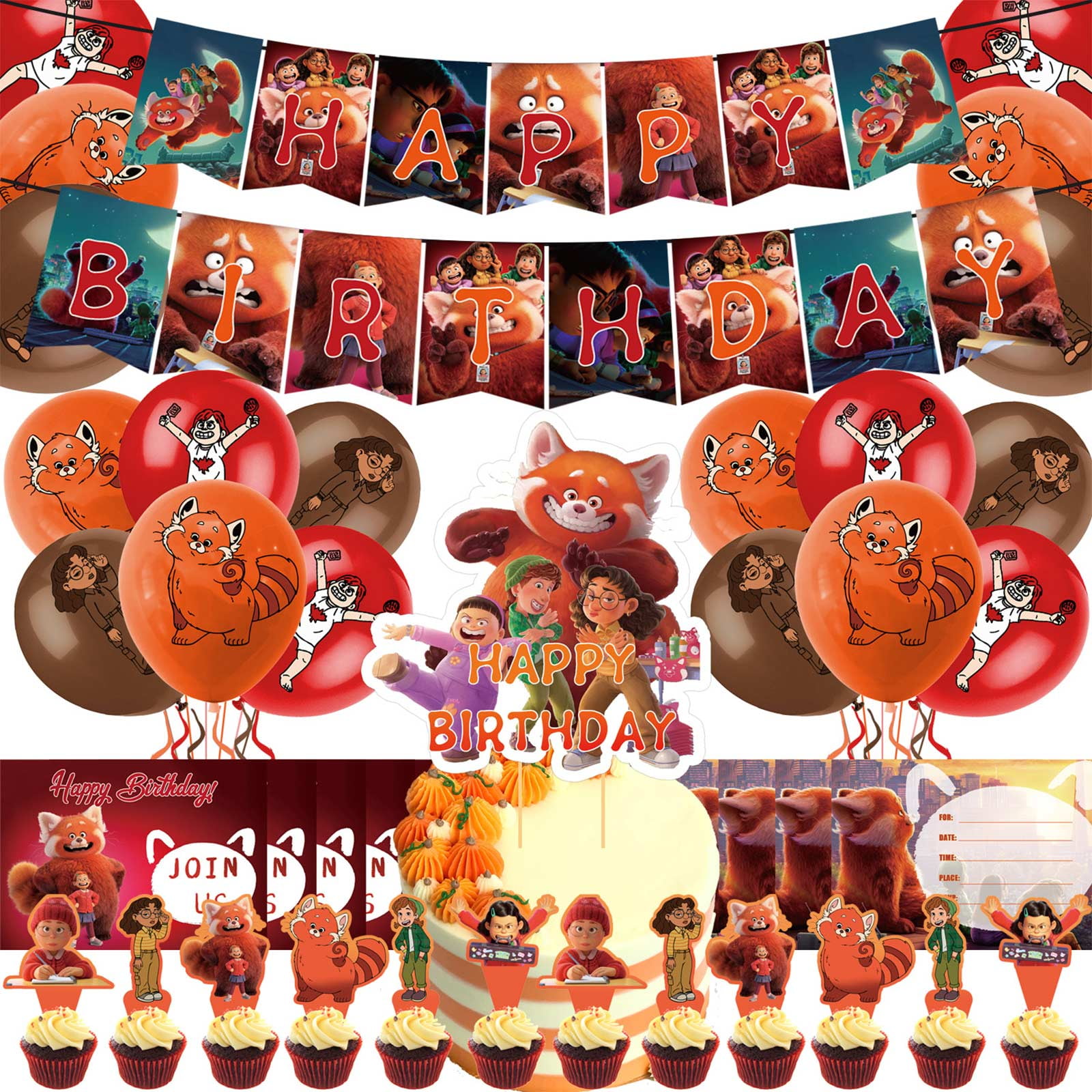 Kids Birthday Party Cupcakes Stand Supplies Cartoon Characters Party Decorations 
