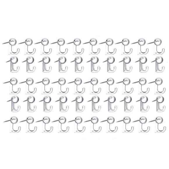 TIELUTT 50Pcs Push Pins Picture Hanger Hooks Thumb Pin Hooks for Board Wall Coat Hat Hanger Hard Hat Hanger for Wall Wall Plate Hangers for Glass Plates Hanging Strips Heavy Duty Coat Door Hanger