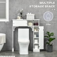 thumbnail image 6 of Homiyad Over The Toilet Bathroom Cabinet, Freestanding Bathroom Storage Organizer with Adjustable Shelves, Toilet Rack, White, 6 of 8