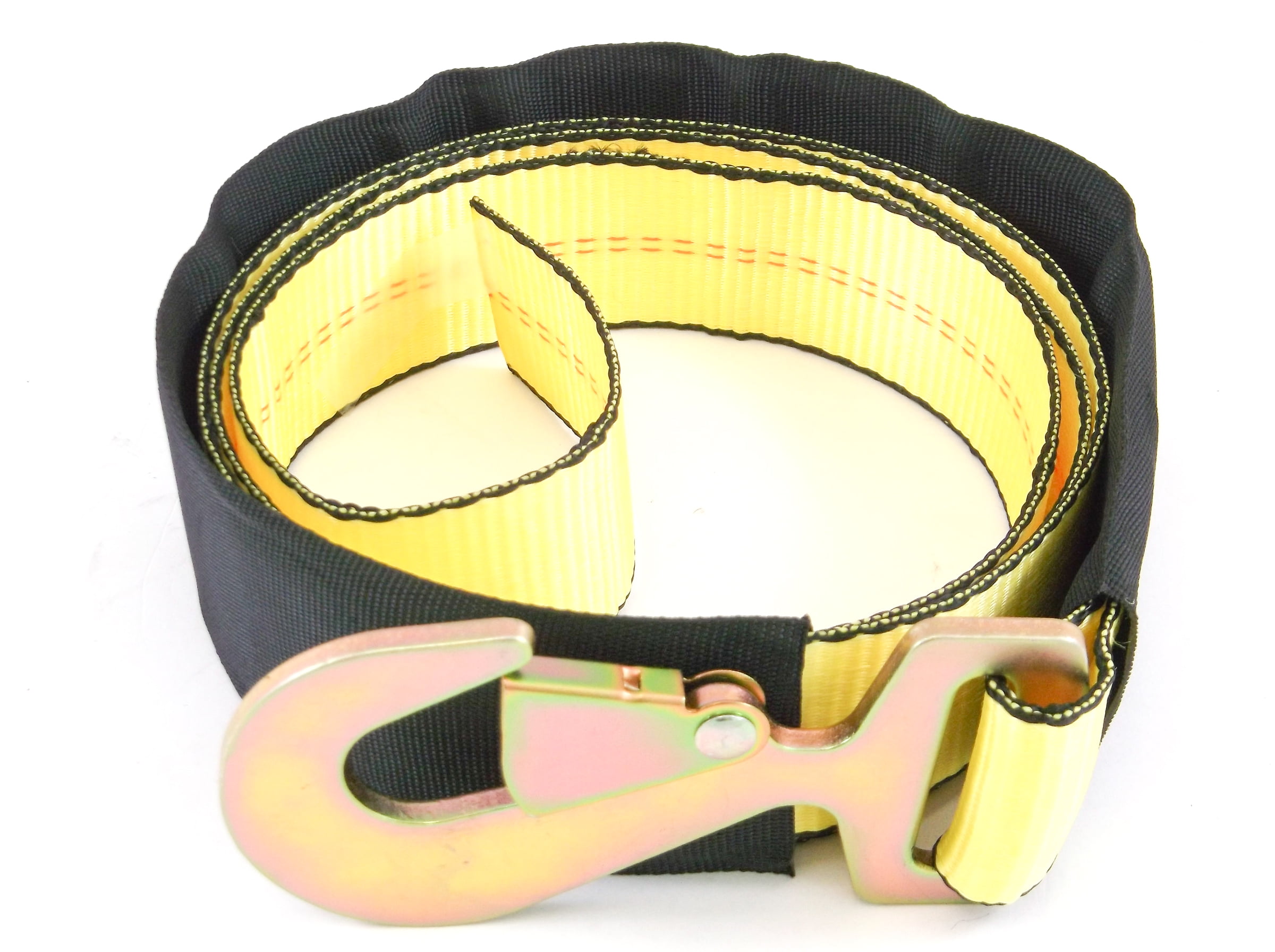 2X Wheel Tie Down 2 Inchesx8 Flat Snap Hook /& Wear Sleeve