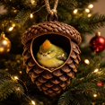 thumbnail image 3 of 3D Bird Acorn Ornament, Woodland Christmas Decor with Realistic Animal Figure, Resin Hanging Ornament for Christmas Tree, Home, Party Decor 2026 New, 3 of 5