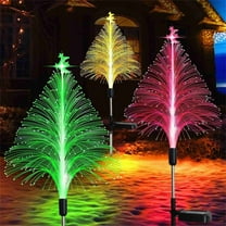 Kehuo Solar Christmas Trees Lights Outdoor Decorations, Small Solar Xmas Tree Garden Lights Waterproof, Color Changing Solar Flower Lights Yard Stake Decor, Clearance Sales