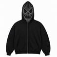 thumbnail image 2 of Halloween Mens Hoodies Oversized Fashion Mens Zip Up Hoodie Funny Printed Gothic Punk Streetwear Hoodies Deep Red S, 2 of 5