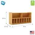 thumbnail image 3 of Tot Mate Wooden Wall-Mounted Diaper Storage, Natural Birch Plywood, 46"W x 12"D x 22 1/2"H, RTA, 3 of 7