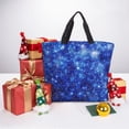 thumbnail image 6 of Rateoe Blurred Star Snow Christmas Print Lightweight Tote Bag for Women, Water-Resistant Shoulder Bag with Zipper, Spacious Casual Handbag for Work, School, Shopping, 6 of 7