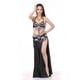 thumbnail image 4 of Falda Para Danza Del Vientre Falda Tribal Con Dos Aberturas Laterales (sin Cinturón) Negro Sunnimix Falda de danza del vientre para mujer, 4 of 8