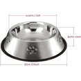 thumbnail image 5 of 2 comederos para perros de acero inoxidable con base de goma antideslizante, cuenco para comida para mascotas y cuenco para agua (parte inferior: 22 cm, boca del cuenco: 16cm), 5 of 5