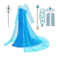 thumbnail image 1 of Vestido de princesa para niñas, disfraz de Frozen Elsa, disfraz de fantasía para niños, vestido de baile con lentejuelas, ropa para niños de la reina de la nieve Elsa para Party4-5T 120 Gao Jinjia LED, 1 of 2