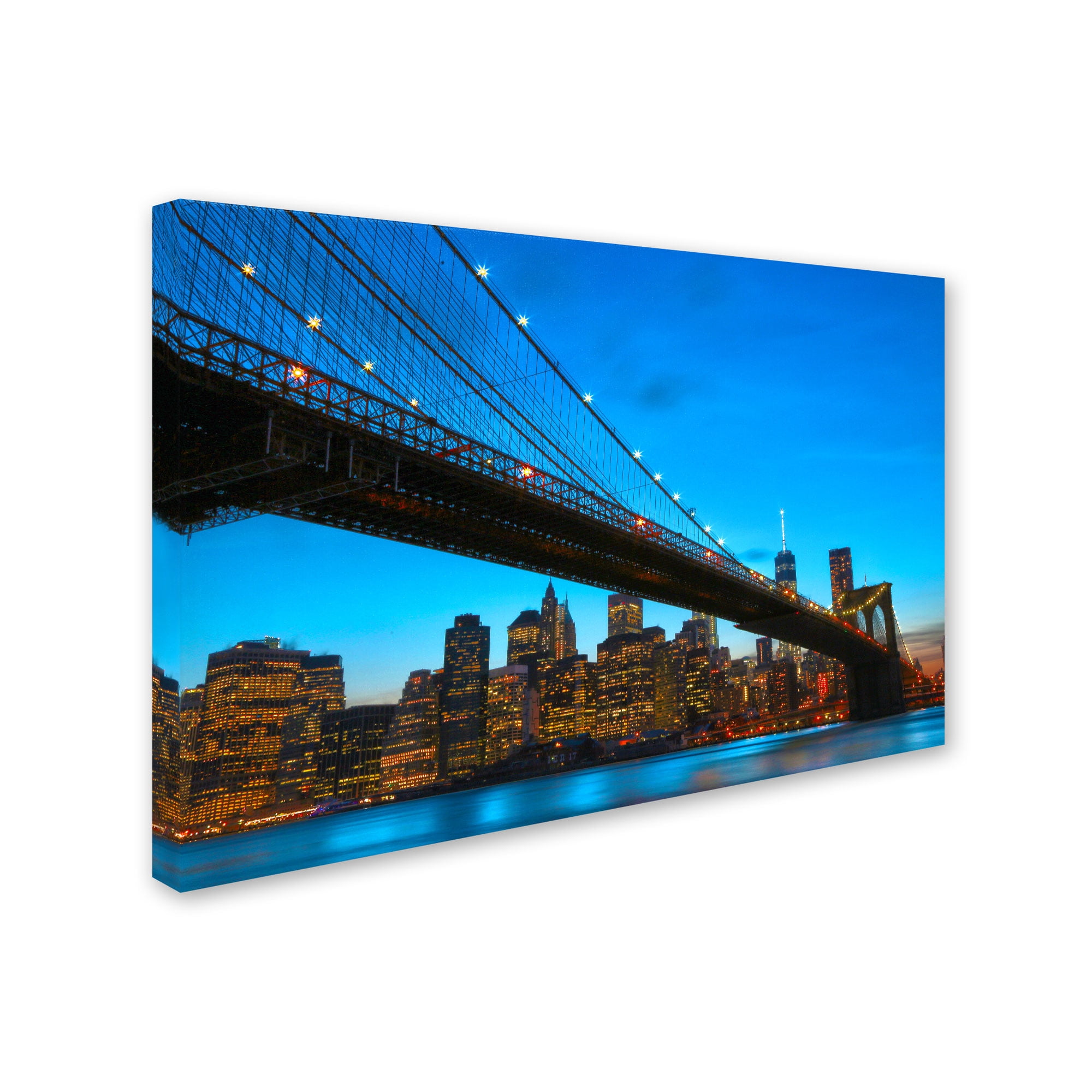 Trademark Fine Art "Brooklyn Bridge 1" Canvas Art by CATeyes