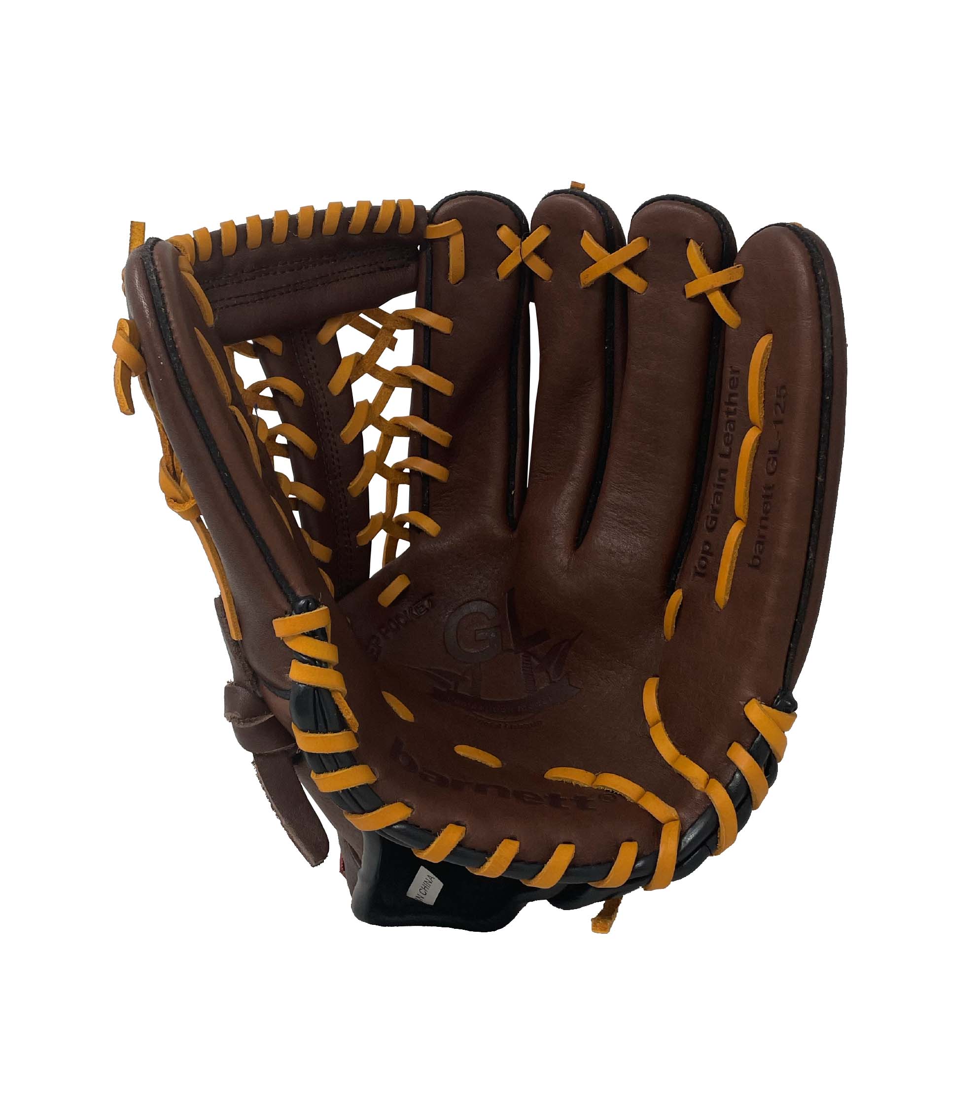 Barnett GL-125 12,5" Competition Baseball Glove, Genuine Leather, Outfield, Right Hand Throw, Brown