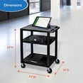 thumbnail image 2 of Carrito utilitario de almacenamiento multiusos con ruedas Offex, negro, 34 cm, 2 of 5