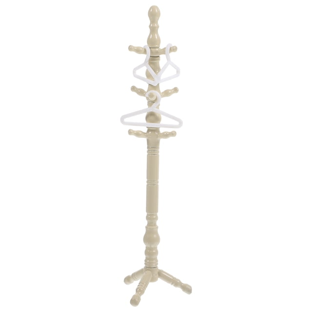 1 Juego de Mini colgador de suelo, colgador de ropa de muñeca, Mini colgador de ropa Retro para casa, Mini decoración de casa