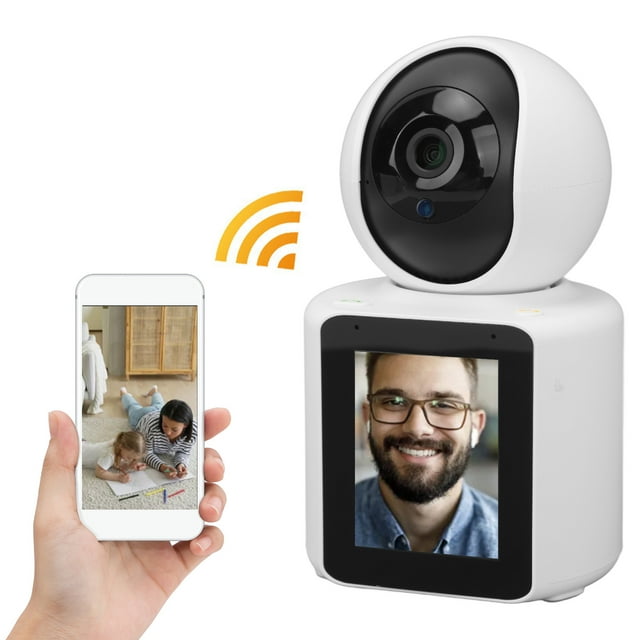 Cámara De Seguridad Inteligente, Monitor De Bebé Con Micrófono Dual Para Llamadas Con Un Solo Toque Para El Hogar