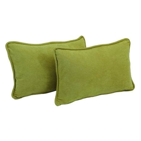Blazing Needles Microsuede 20 x 12 in. Rectangle Decorative Throw Pillows - Set of 2