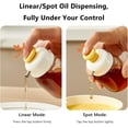 thumbnail image 5 of 1pack Mini Oil Bottle QZS Reusable Glass Sauce Bottle 100ml/3oz Olive Oil Dispenser Portable Press-Type Sauce Dispenser for Cooking White, 5 of 6