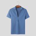 thumbnail image 3 of INCERUN Tops 2024 estilo coreano moda para hombre textura diseño en V profundo camisetas casuales ropa de calle de manga corta de punto camiseta S-5XL, 3 of 5