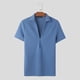 thumbnail image 3 of INCERUN Tops 2024 estilo coreano moda para hombre textura diseño en V profundo camisetas casuales ropa de calle de manga corta de punto camiseta S-5XL, 3 of 5