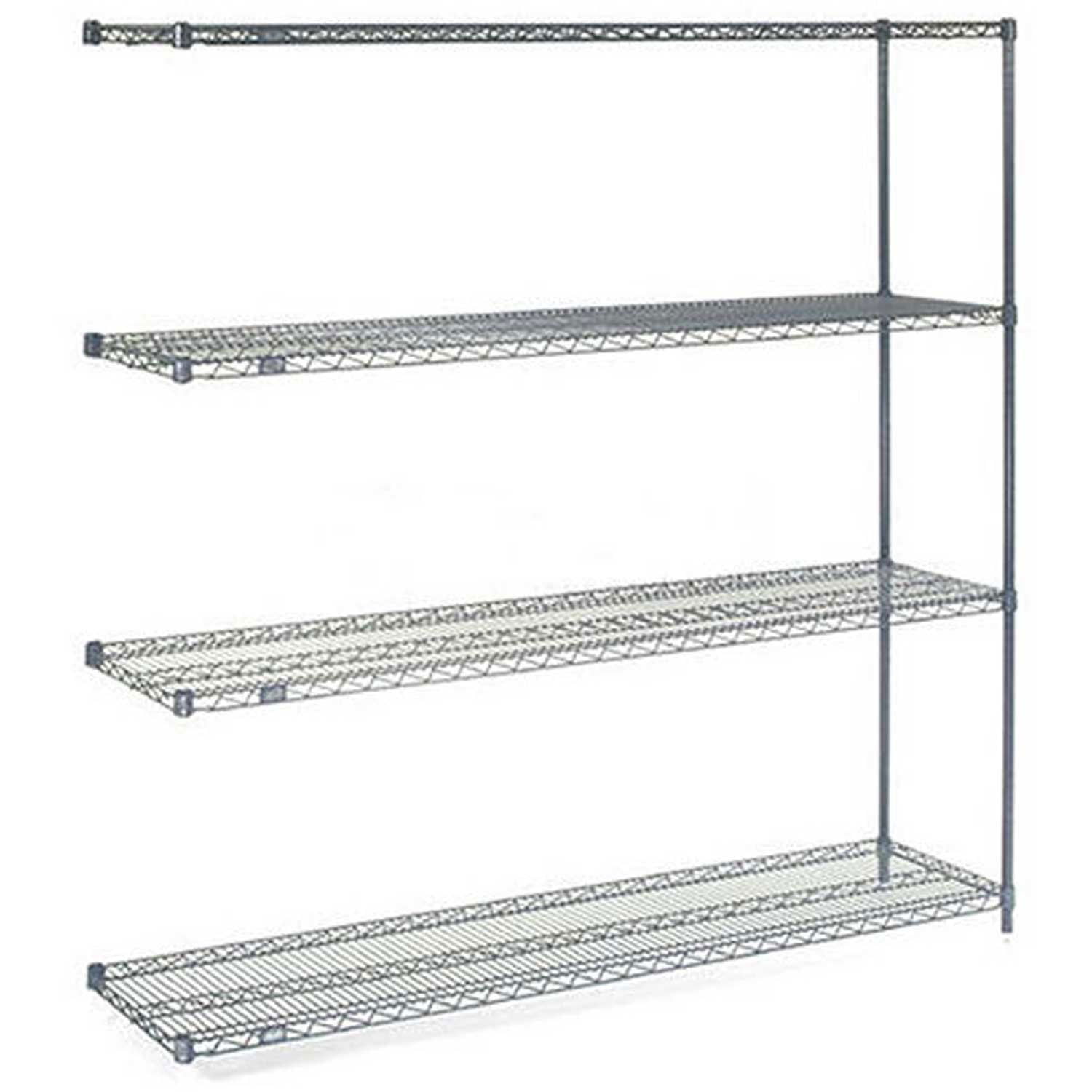 72W x 18D Stainless Steel Wire Shelf w/Clips 