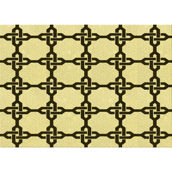 Ahgly Company Indoor Rectangle Patterned Oak Brown Area Rugs, 2' x 4'