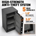 thumbnail image 3 of TigerKing 5.4 Cu ft Large Fireproof Safe, Steel Home Security Safe Box with Digital Lock for Home and Office, 3 of 7