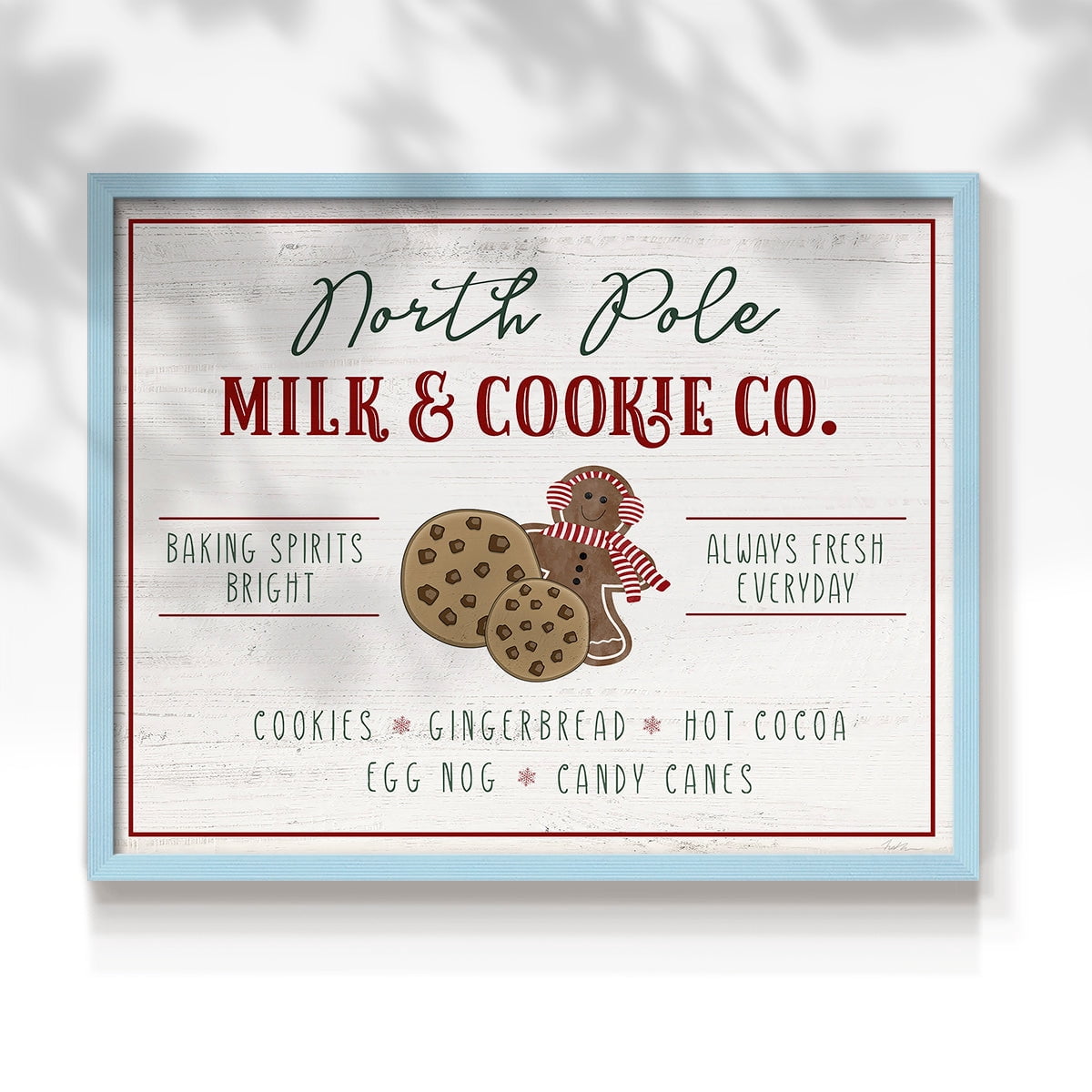 Milk and Cookie Co by Natalie Carpentieri - Restickable Framed Giclée Print