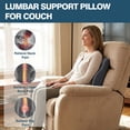 thumbnail image 4 of Baibu Lumbar Support Pillow, Dual Layer Gel Memory Foam Back Cushion for Recliner Chair, Lower Back Pain Relief, 20 x 16.5 x 5 in, Gray, 4 of 8